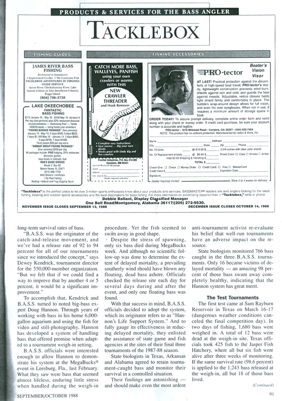 Tim Tucker from the September/October 1988 issue of bassmaster Magazine p2